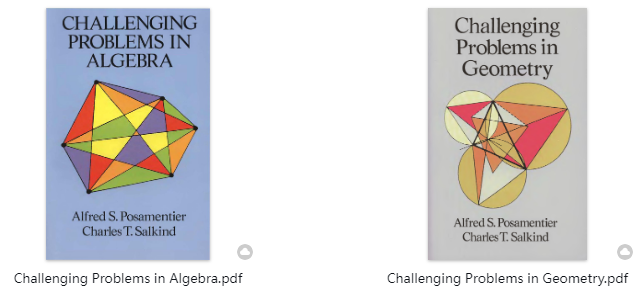 《Challenging Problems in Algebra》《Challenging Problems in Geometry》