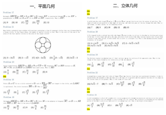 AMC10 分类题库内页